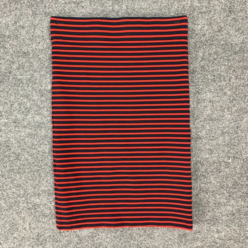 Madewell Downtown Ponte Knit City Sailor Skirt Women XS Red Navy Striped Pull On
